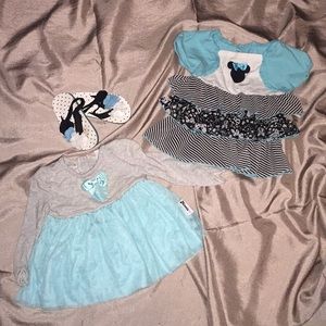 18-24m Minnie Mouse set of shirts with sandals